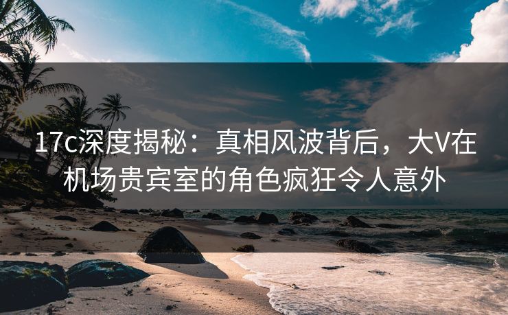 17c深度揭秘：真相风波背后，大V在机场贵宾室的角色疯狂令人意外
